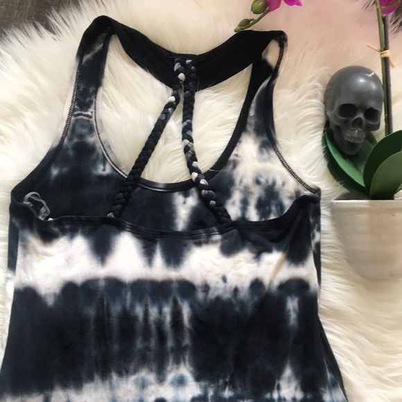 No Boundaries Tie Dye Skull Braided Tank - Picture 7 of 11